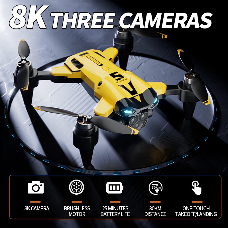 Rc Hobby Wire - Brushless RC Drone 8K Triple Camera