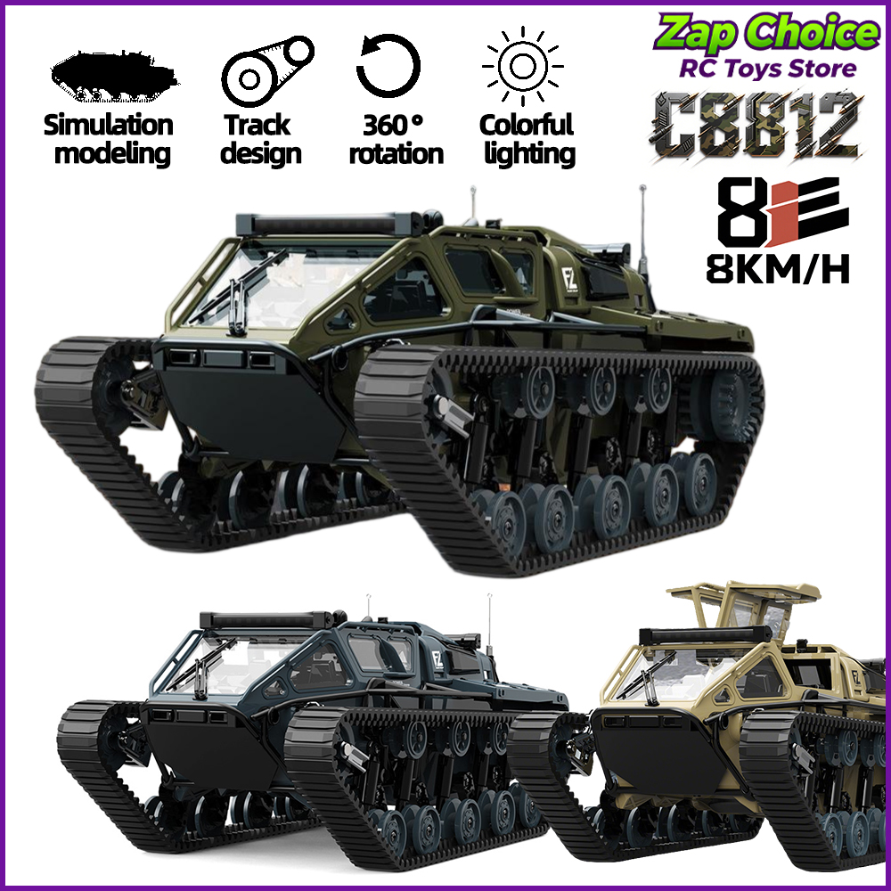 Rc Hobby World - JJRC C8812 1/16 Tracked Tank RC