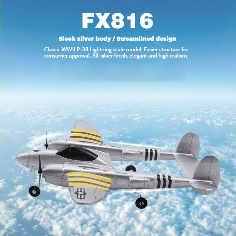 FX816 RC Airplane P38 Fighter  - Rc Glider Foam Wing บทวิจารณ์และราคา