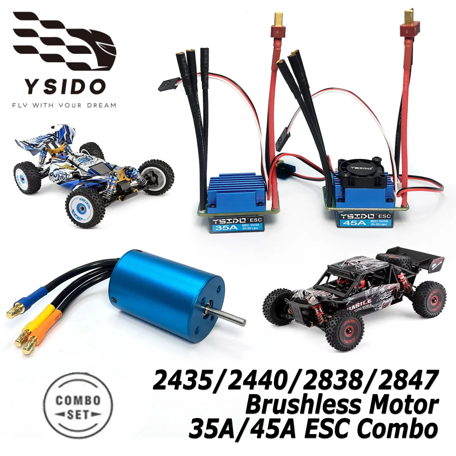 YSIDO Brushless Motor 2435/244 - Rc Remo Hobby บทวิจารณ์และราคา