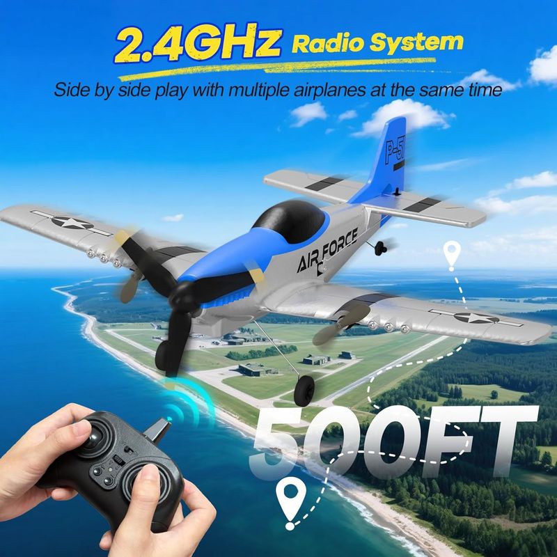 Z63 Rc Fixed Wing Glider P51 M - Rc Glider Foam Wing บทวิจารณ์และราคา